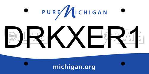 DRKXER1 Michigan License Plate
