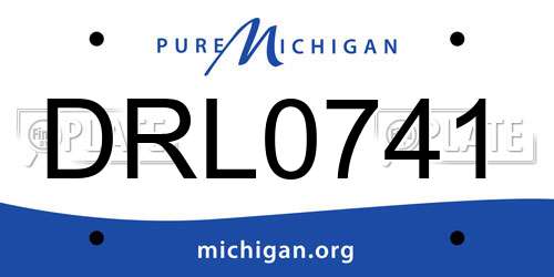 DRL0741 Michigan License Plate
