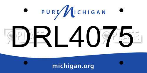 DRL4075 Michigan License Plate