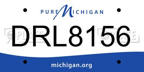 DRL8156 Michigan License Plate