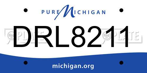 DRL8211 Michigan License Plate
