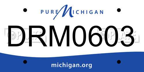 DRM0603 Michigan License Plate