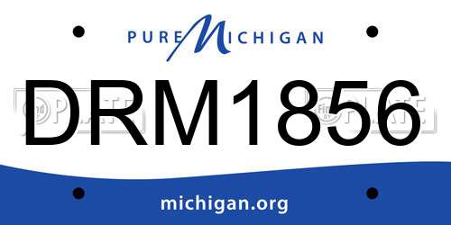 DRM1856 Michigan License Plate