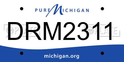 DRM2311 Michigan License Plate