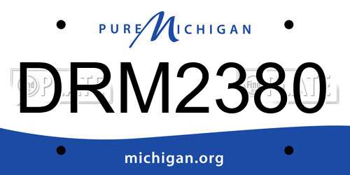 DRM2380 Michigan License Plate