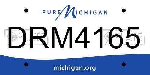 DRM4165 Michigan License Plate