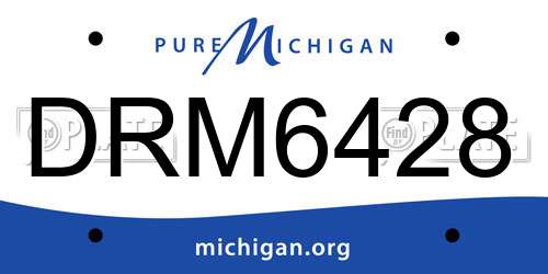 DRM6428 Michigan License Plate