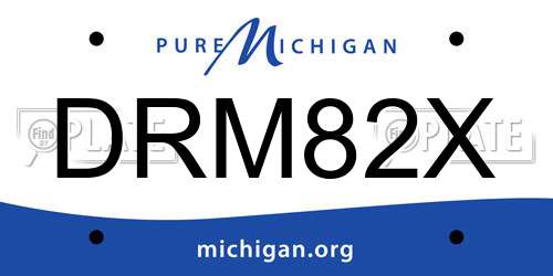 DRM82X Michigan License Plate