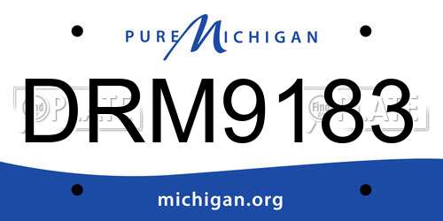 DRM9183 Michigan License Plate