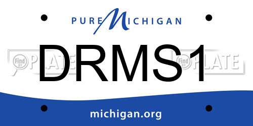 DRMS1 Michigan License Plate