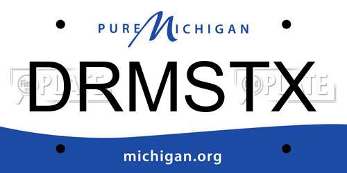 DRMSTX Michigan License Plate