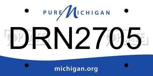 DRN2705 Michigan License Plate