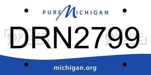 DRN2799 Michigan License Plate