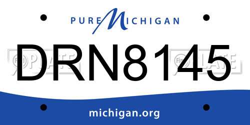DRN8145 Michigan License Plate