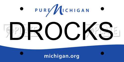 DROCKS Michigan License Plate