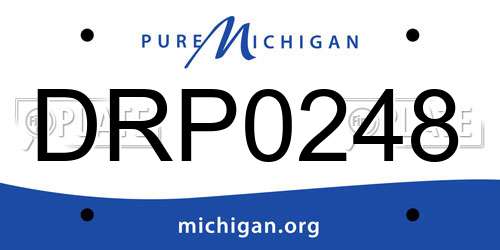 DRP0248 Michigan License Plate