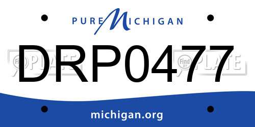 DRP0477 Michigan License Plate