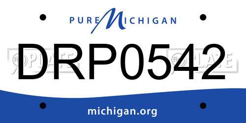 DRP0542 Michigan License Plate