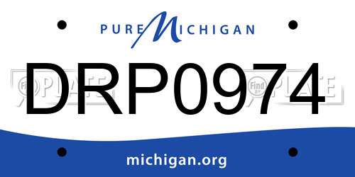 DRP0974 Michigan License Plate