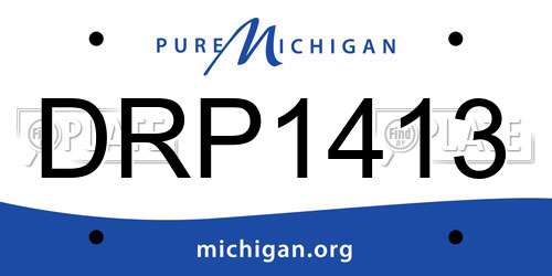 DRP1413 Michigan License Plate