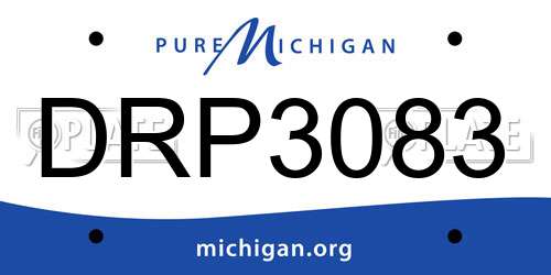 DRP3083 Michigan License Plate