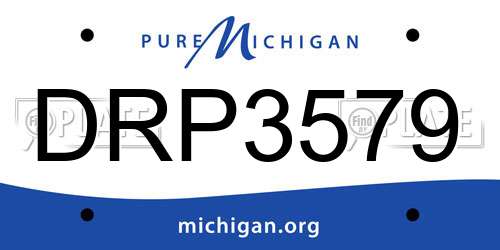 DRP3579 Michigan License Plate