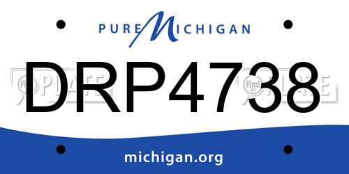 DRP4738 Michigan License Plate