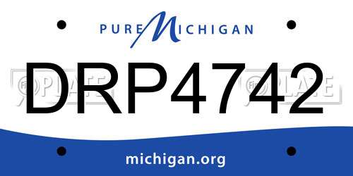 DRP4742 Michigan License Plate