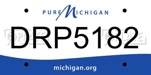 DRP5182 Michigan License Plate