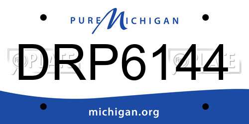 DRP6144 Michigan License Plate