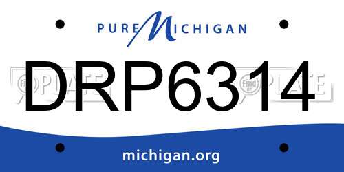 DRP6314 Michigan License Plate