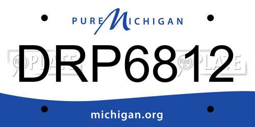 DRP6812 Michigan License Plate