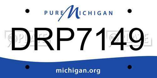 DRP7149 Michigan License Plate