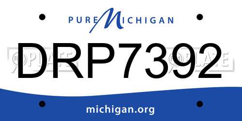 DRP7392 Michigan License Plate