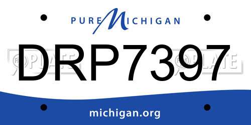 DRP7397 Michigan License Plate