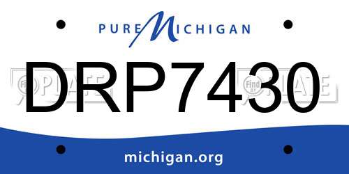 DRP7430 Michigan License Plate
