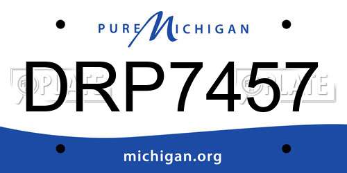 DRP7457 Michigan License Plate