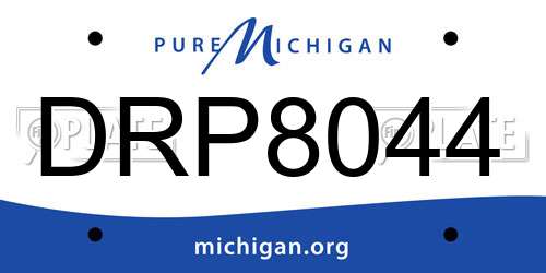 DRP8044 Michigan License Plate