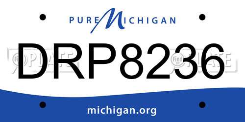 DRP8236 Michigan License Plate