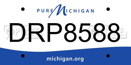 DRP8588 Michigan License Plate