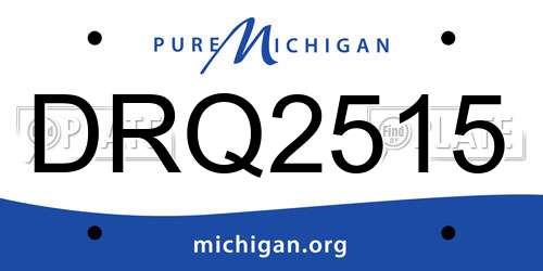 DRQ2515 Michigan License Plate