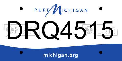 DRQ4515 Michigan License Plate
