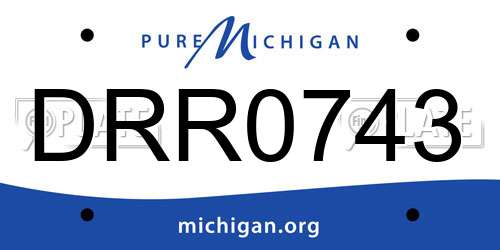 DRR0743 Michigan License Plate