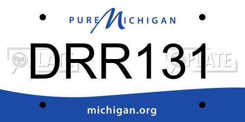 DRR131 Michigan License Plate
