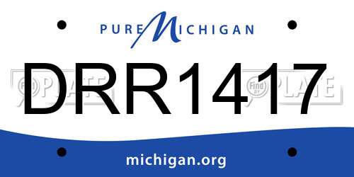 DRR1417 Michigan License Plate