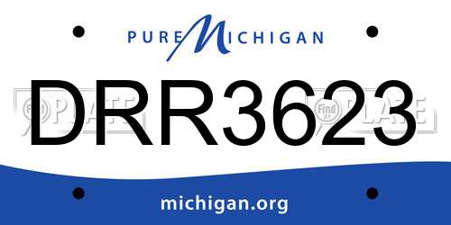 DRR3623 Michigan License Plate