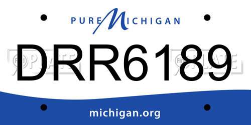 DRR6189 Michigan License Plate