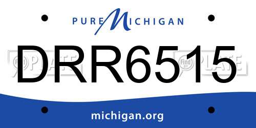 DRR6515 Michigan License Plate