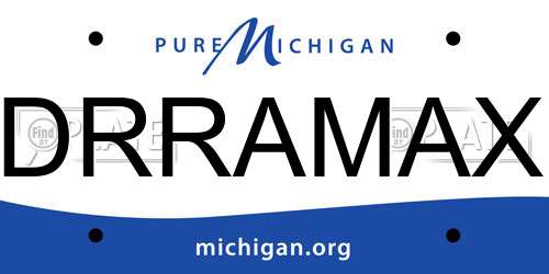 DRRAMAX Michigan License Plate
