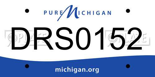 DRS0152 Michigan License Plate